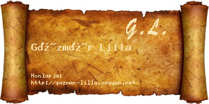 Gázmár Lilla névjegykártya